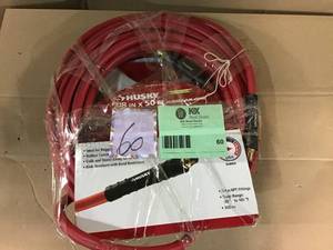 lot 60 image: Husky 38 in. X 50 FT Rubber Air Hose in good condition