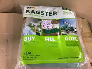 lot 62 image: Dumpster in a Bag (Holds up to 3,300 lb.) by WM Bagster in good condition