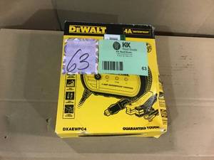lot 63 image: DEWALT 4 Amp Professional Waterproof Battery Charger in good condition