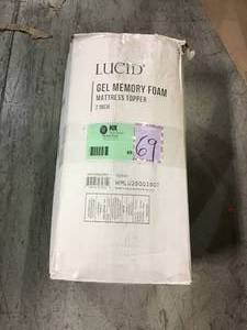 lot 69 image: Lucid 2 in. Gel Infused Memory Foam Matress Topper in good condition