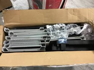 lot 72 image: 27 in. W 4 Shelf Plastic Multi-Purpose Cabinet in Gray by HDX in good condition
