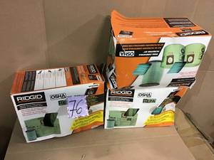 lot 76 image: Lot with Ridgid vacumm filters