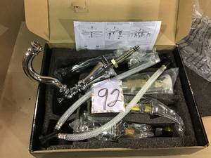 lot 92 image: UltraFaucets Uf55110 2-Handle Chrome Lavatory Faucet with Pop-up Drain in good condition