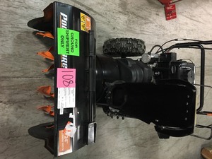 lot 108 image: Powercare 24 in. Two-Stage Gas Snow Blower with Electric Start and Headlight in working conditions