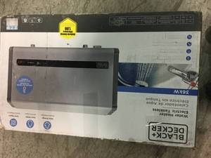lot 215 image: 36 kW Self-Modulating 6.1 GPM Electric Tankless Water Heater, Multi-Application Hot Water Heater Electric by BLACKDECKER in good conditions