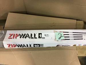 ZipWall ZP4 Contains 4 10 ft. Steel Spring Loaded Poles 4-Heads, 4-Plates, 4-Tethers, 4-Grip Disks, 2-Zippers and 1-Carry Bag&nbsp&nbspin good condition&nbsp