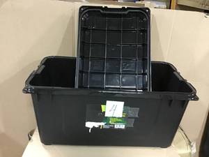 82 Qt. Remington Weather Tight Store-It-All Storage Bin in Black by IRIS&nbsp&nbspin good condition&nbsp