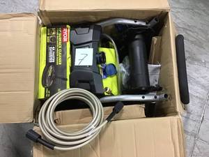 2,000 PSI 1.2 GPM Cold Water Electric Pressure Washer with 12 in. Surface Cleaner by RYOBI&nbsp&nbspin good condition&nbsp