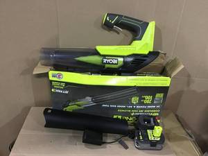 ONE 100 MPH 280 CFM Variable-Speed 18-Volt Lithium-Ion Cordless Jet Fan Leaf Blower 4Ah Battery and Charger Included by RYOBI&nbsp&nbspin good condition&nbsp