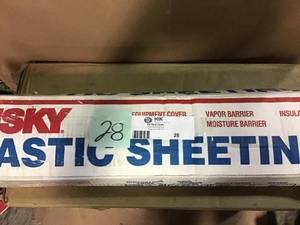 HUSKY 20 ft. x 50 ft. Clear 6 mil Plastic Sheeting&nbsp&nbspin good condition&nbsp