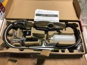 Pasadena Single-Handle Pull-Down Sprayer Kitchen Faucet with Soap Dispenser in Stainless Steel by Pfister&nbsp&nbspin good condition&nbsp