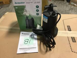 13 HP Submersible Plastic Utility Pump by Acquaer&nbsp&nbspin good condition&nbsp