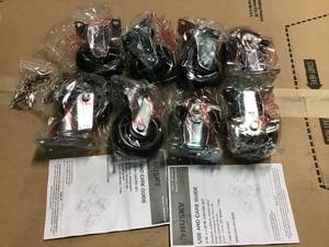 Husky 4 in. Black Caster Kit for Welded Steel Garage Cabinets&nbsp&nbspin good condition&nbsp