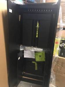 Welded 78 in. W x 75 in. H x 19 in. D Steel Garage Cabinet Set in Black (4-Piece) by Husky in good condition