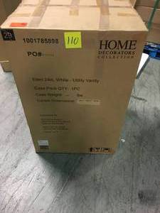 Eleni All-In-One Kit 24 in. x 22 in. x 37.8 in. Acrylic Utility Sink with Cabinet in White by Schon not used