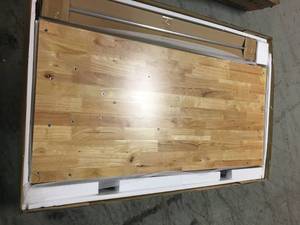 52 in. Adjustable Height Work Table with 2-Drawers in Black by Husky not used