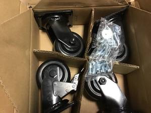 Heavy Duty 4 in. Caster Kit by Husky in good condition