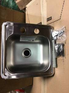 2000 Series Stainless Steel 15 in. 2-Hole Single Bowl Drop-In Kitchen Sink by MOEN in good condition