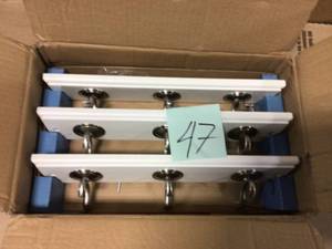 14 in. White and Satin Nickel Hook Rack by Liberty in good condition