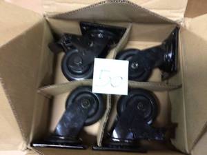 Heavy Duty 4 in. Caster Kit by Husky in good condition