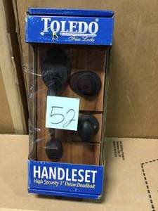 Single Cylinder Iron Black Door Door Handleset by Toledo in good condition
