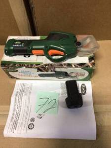 7.2-Volt Electric Cordless Pruner - 2 Ah Battery and Charger Included by Scotts in good condition