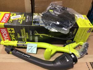 ONE 18-Volt Lithium-Ion Cordless Battery Electric String Trimmer and Edger (Tool Only) by RYOBI in good condition