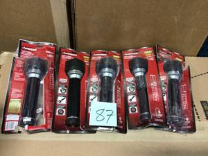 1000 Lumens LED Virtually Unbreakable Aluminum Flashlight 6 AA Battery Required by Husky in good condition