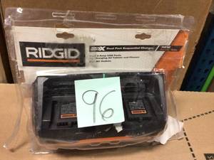 18-Volt Dual Port Dual Chemistry Sequential Charger with Dual USB Ports by RIDGID in good condition