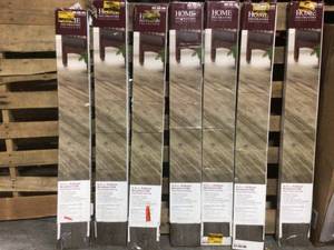 LOt with 12 cases of Antique Brushed Oak 6 in. x 48 in. Resilient Luxury vinyl plank flooring (19.39 sq. ft.  case) by Home Decorators Collection
