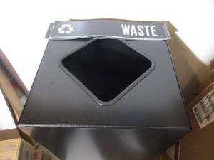 Large Metal Trash Receptacle