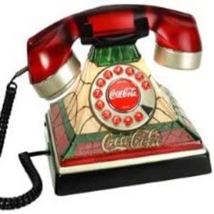 Coca-Cola Stained Glass Telephone