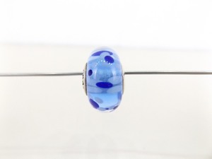 Authentic PANDORA&nbsp#590710 Oversized Murano Blue Flower Charm Bead