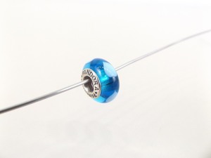 Authentic PANDORA #790657 Murano Blue Hearts Charm Bead