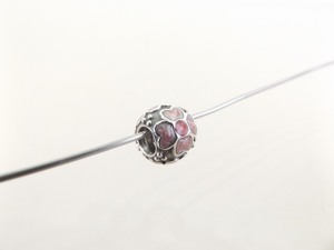 Authentic PANDORA #790433ER Enamel Pink and Red Daisy Charm Bead