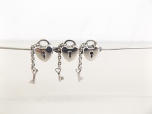 3 Authentic PANDORA #790971 Key to My Heart Charm Beads