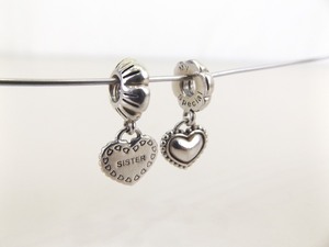2 Authentic PANDORA #791383 My Special Sister Charm Beads