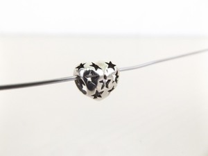 Authentic PANDORA #791393 Starry Heart Charm Bead
