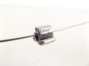 Authentic PANDORA #790513 Forever Together Scroll Charm Bead