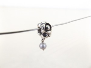 Authentic PANDORA #790497GP My Wish Grey Pearl Charm Bead