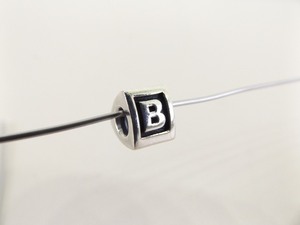 Authentic PANDORA #790323B Alphabet Letter B Charm Bead