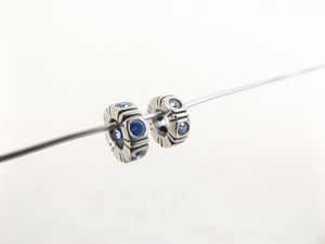 2 Authentic PANDORA #790368CZB Blue Trinity Northern Lights Spacer Charm Beads