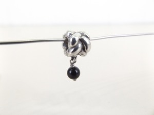 Authentic PANDORA #790388O Black Onyx Dangle Charm Bead