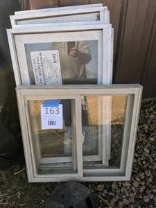 lot 163 image: Lot of Three Vinyl Windows