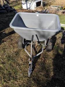 lot 173 image: Rugid Tow Behind Broadcast Seed Spreader