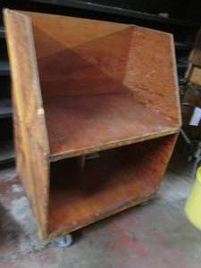 Wood cart on caster wheels...