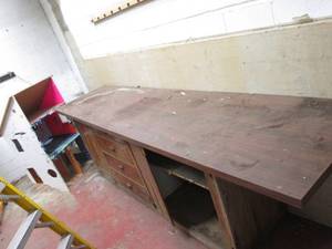 vintage table and doll house...