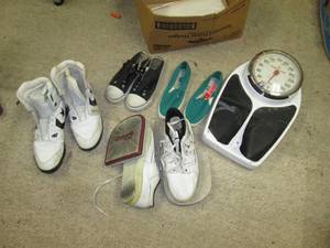 Shoes and a scale...