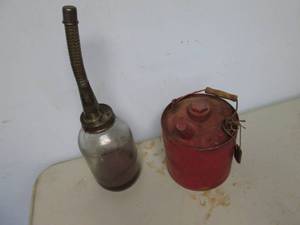 Vintage gas and oil holders...