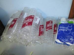 Large lot of disposablke glasses...
